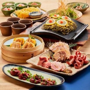 ◆夏の山口、味覚の贈り物◆　～山口瓦そばコース～　【全8品・2時間飲み放題付6000円】