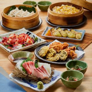 ◆Summer Delights ~Fuku no Hana Course~ [2-hour all-you-can-drink included, 7 dishes total, 5000 yen]