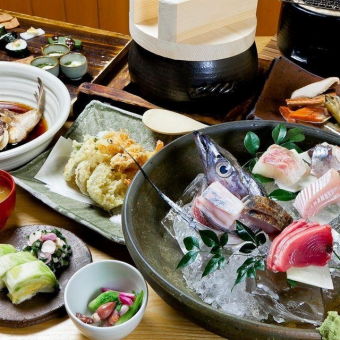 [For a special lunch occasion] High-quality fish “Taimeshi Takumi Course” 7 dishes 8,800 yen