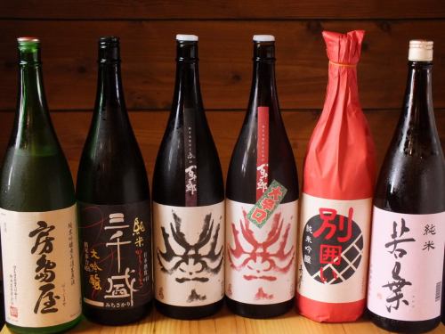 Abundant rare sake & local sake