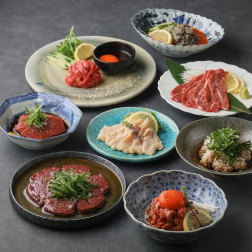 A wide variety of fresh meat sashimi