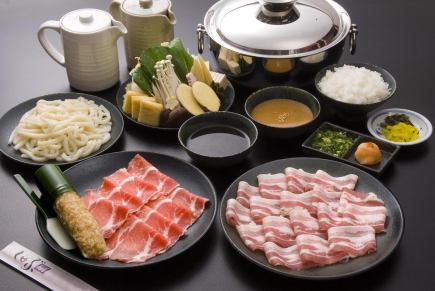 ☆Pork Shabu Course☆ Pork shoulder loin, pork belly all-you-can-eat for 90 minutes! 2,948 yen (tax included)