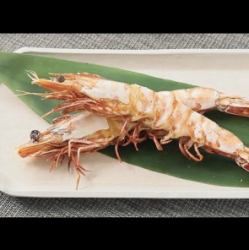 有頭大えびの塩焼き