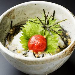 Pollack roe chazuke with fish broth