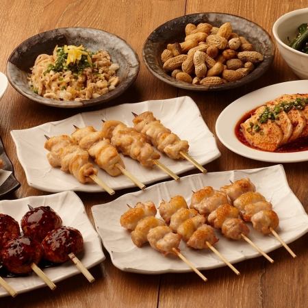 【秋冬Cコース】名物の焼き鳥や大山どりの逸品までを満喫 焼き鳥堪能コース