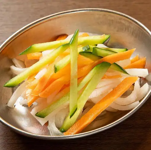 Homemade Namasu (pickled vegetables)