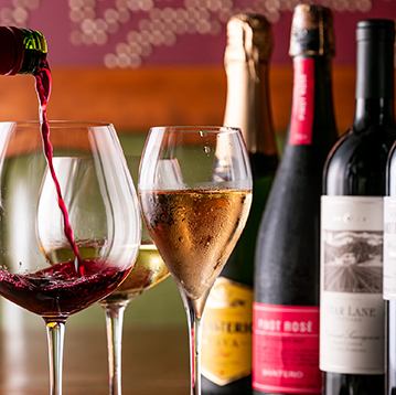 ワインリストも!グラスでも!