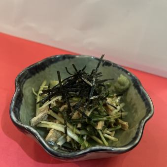 鶏ささみと水菜のわさび和え