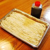 Freshly made soba noodles (for one person) with soba soup