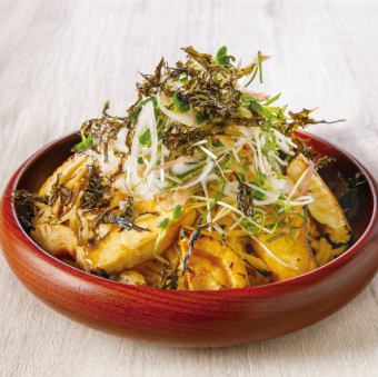 真鯛と筍の辛子明太子スパゲッティ香味野菜添え