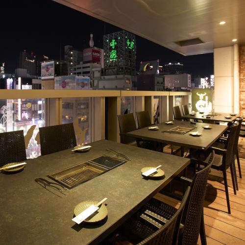 テラス席ではBBQ体験♪