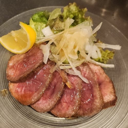 Charbroiled beef tongue tataki with yuzu ponzu sauce