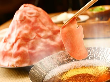 【忘年会】 2時間飲み放題付き 【牛たんしゃぶしゃぶコース】 牛たんしゃぶしゃぶを堪能