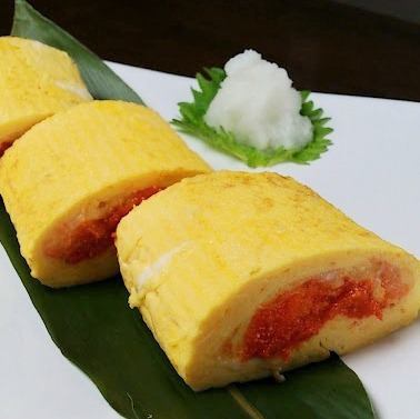Pollack roe cheese dashi rolled omelet