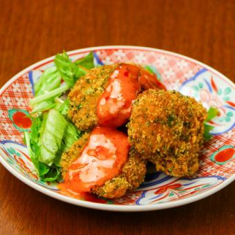 새우의 변화 빵가루 튀김 칠리 마요와 함께