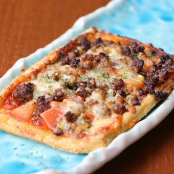 쇠고기 우림 튀김 피자