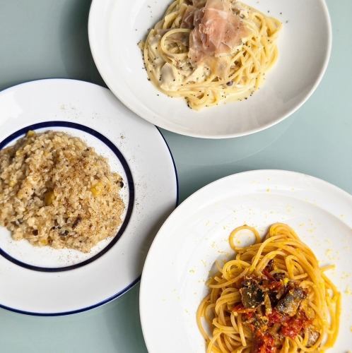 ◆Lunch set: Choice of seasonal pasta or risotto◆