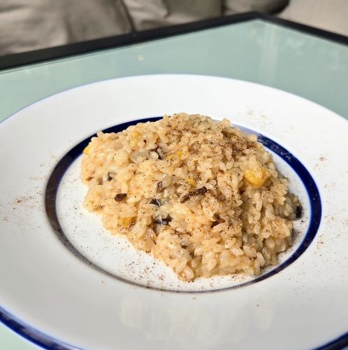 [Pasta and Risotto Set] Chestnut and Porcini Cheese Risotto with the Aroma of Sansho Pepper
