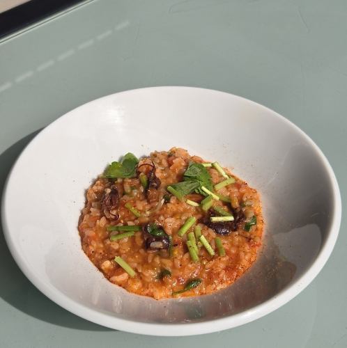 [Pasta and Risotto Set] Smoked Firefly Squid and Celery Tomato Risotto