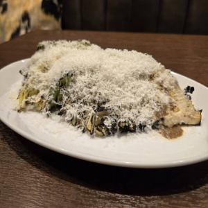 Wood-fired roasted spring cabbage