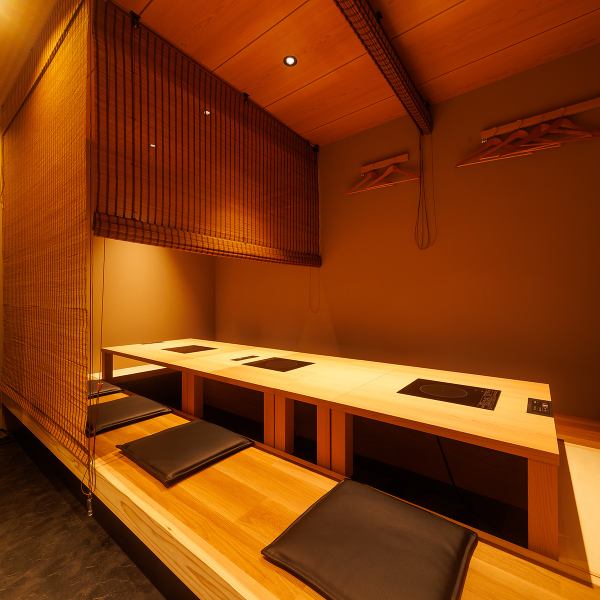 <For everyday use or special occasions ◎> We offer a warm, Japanese-style space where you can feel the warmth of wood. The sunken kotatsu seats, where you can stretch your legs and relax, can be used for a variety of occasions! Please enjoy a luxurious moment with meals made with seasonal ingredients.