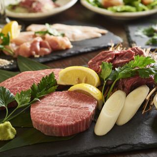 [Rich Course] Includes grilled meat sashimi and sirloin! A total of 11 luxurious menu items for 8,690 yen