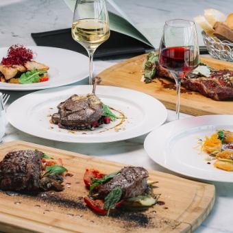【至高コース】贅を尽くした名古屋肉バルの最高峰！3時間飲み放題付全10品（5980円）