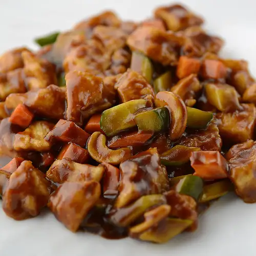 鶏肉の味噌風味炒め/豆腐入り肉団子炒め/鶏肉とザーサイのピリ辛炒め