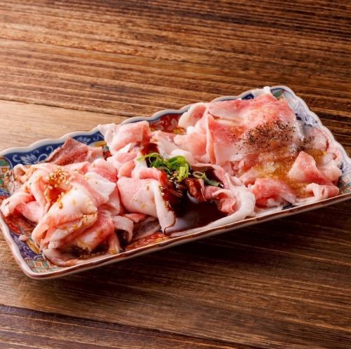 Assortment of three thinly sliced short ribs