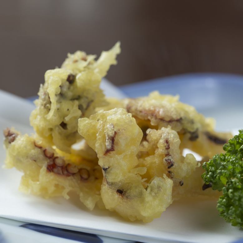 Octopus Tempura / Dried Dried Squid Tempura / Deep-fried Eggplant and Homemade Minced Meat