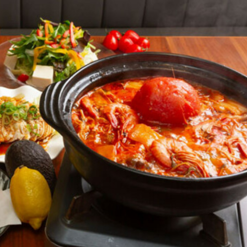 ★Choose hotpot course★Choice of 8 dishes including tomato hotpot, homemade steamed chicken, extremely delicious fried chicken, etc. All-you-can-drink included! 6500⇒5500