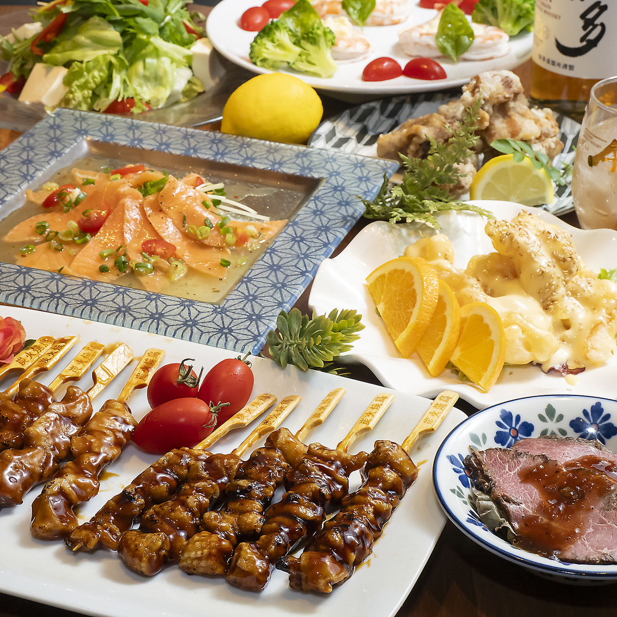 こだわり味わう、海鮮、肉コース♪全8品 飲放付6000円⇒5000円