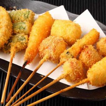 【火～木・日曜日限定!!飲み放題が時間無制限】飲み放題付『串揚げコース』全10品5000円(税込)