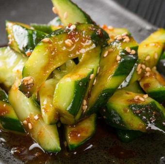 うま辛きゅうり/たこわさび/梅水晶/えびせん