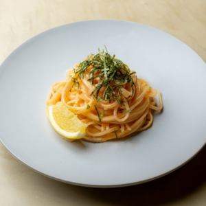 大葉とレモンの明太子パスタ