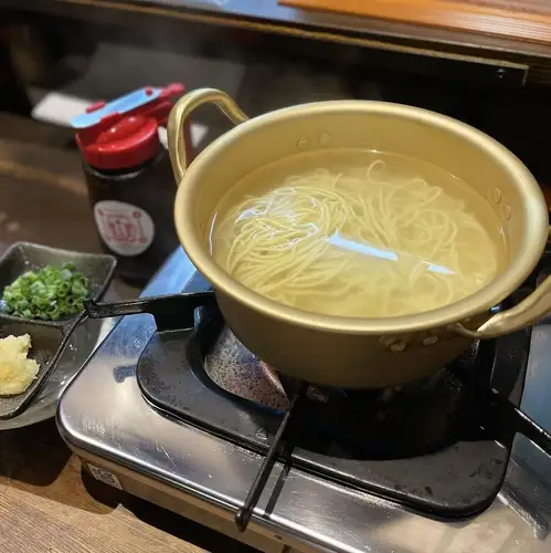 The final dish is ramen (Mizutori Seimen's special Chinese noodles)