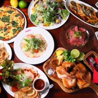 ☆【로스트 비프·선어의 카르파쵸etc】저희 가게 인기 메뉴 전 8품 2H 음료 무제한 5000엔(부가세 포함)