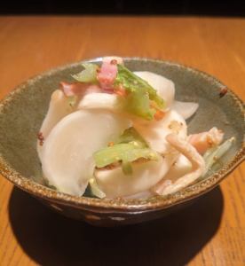 カブとベーコンのマスタードマリネ