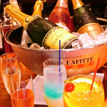 ☆2 hours of cocktails available for 1,800 yen (free all-you-can-drink)♪ Draft beer and sparkling wine also available♪
