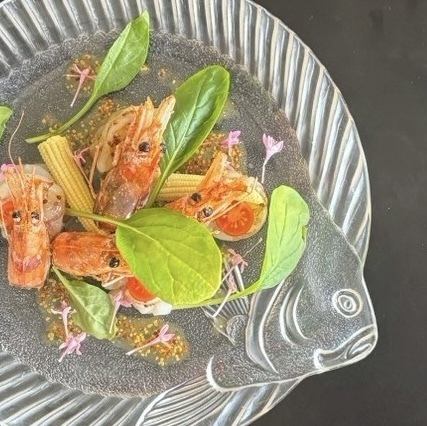 南蛮赤海老のカルパッチョ