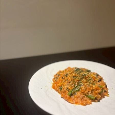 豚ミンチのトマトラグーリゾット