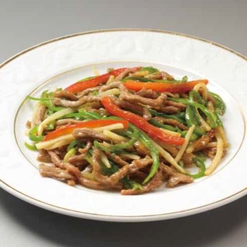 Stir-fried Shredded Beef and Green Pepper with XO Sauce