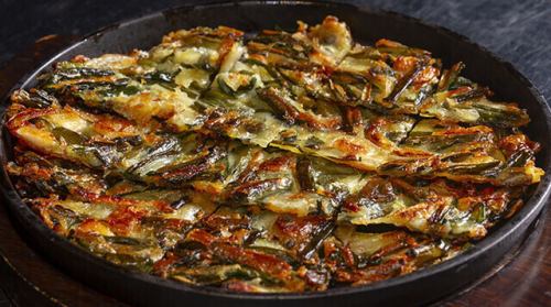 Crispy on the outside, chewy on the inside: Seafood chijimi