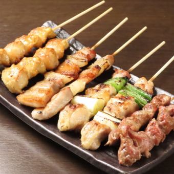 【生ビール込み2時間飲み放題付】焼き鳥はもちろん豪華お刺身盛りがついたお料理全10品プラン