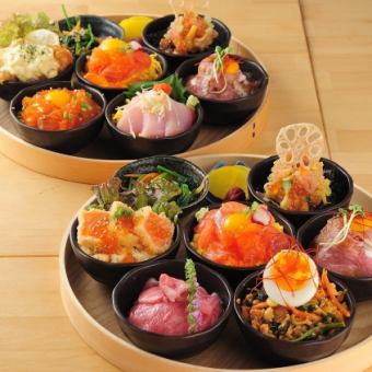 【土日祝限定】贅沢な選べる6種の小鉢丼ランチ2480円