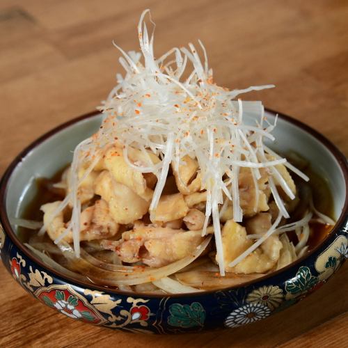 長州どりの首皮ぽん酢
