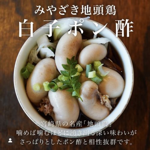 みやざき地頭鶏 白子ぽん酢