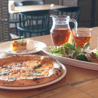 【A Lunch】お好きなピッツァ1品orお好きなパスタ1品前菜プレート+ドルチェ付全4品⇒1980円