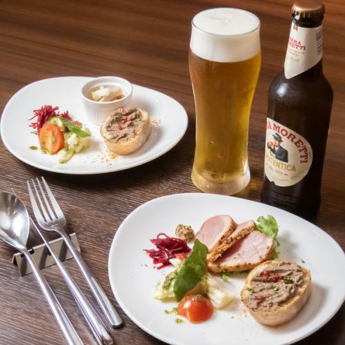 仕事帰りのチョイ呑みに！選べるメニュー1品＋ドリンク1杯無料 ※生ビール含む