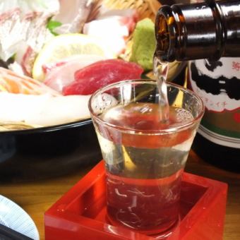 Welcome/farewell party course with 120 minutes of all-you-can-drink famous local sake... 6 dishes total, 5,500 yen